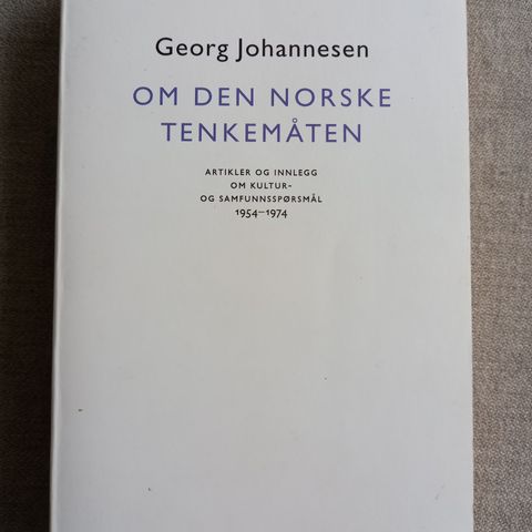 Om den norske tenkemåten av Georg Johannesen