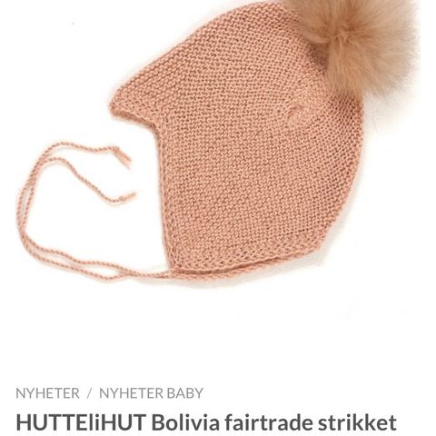 HUTTEliHUT strikket babylue hvit