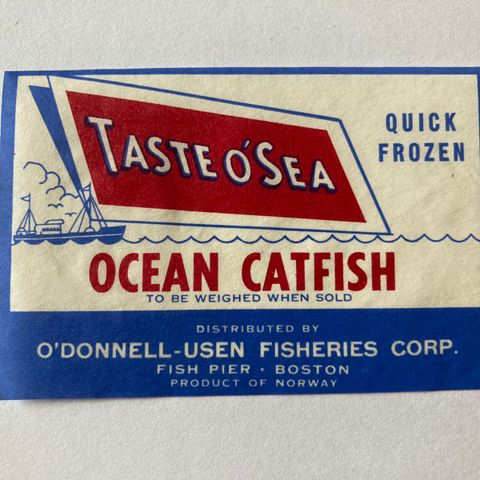 O’Donnell - usen Fisheries corp Iddis / Etikett / Landhandel