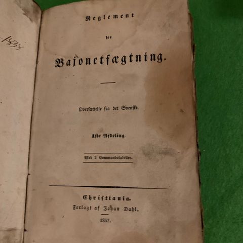 Reglement for bajonetfægtning (1857)