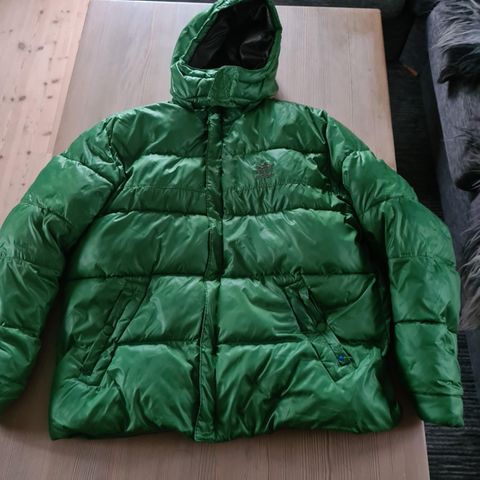 Grønn kul tykk Adidas jakke, str. L