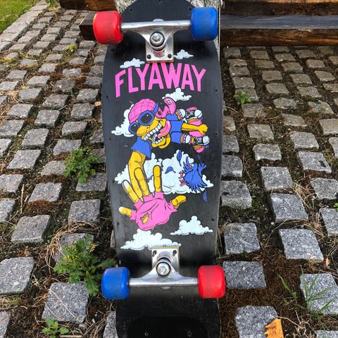 Vintage Variflex Flyaway skateboard fra 80-tallet.