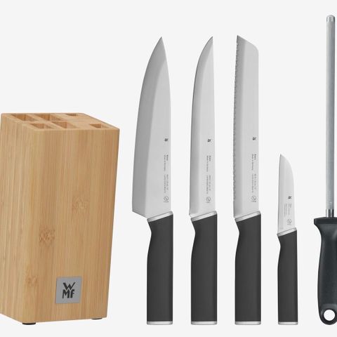 WMF Kineo Knivblokk med 4 kniver + jern (ny)