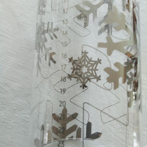 Glass / glassrør, adventskalender for stearinlys, selges