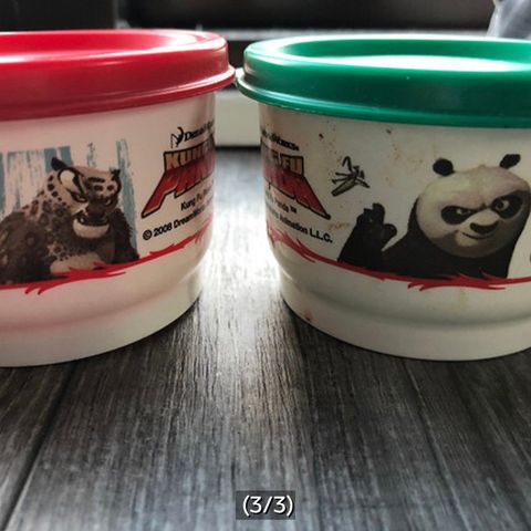 Tupperware Kung Fu Panda snacksskåler