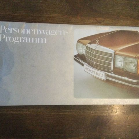 Gammel Mercedes - Benz personbil brosjyre fra 1978