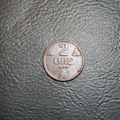 2 øre 1950   kr 30,.