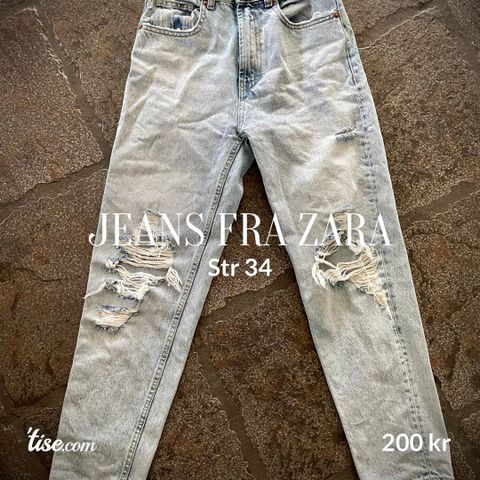 Jeans str 34 (xs) fra Zara