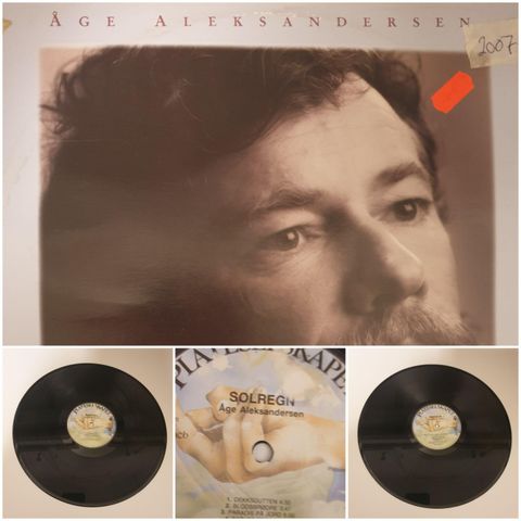 VINTAGE/RETRO LP-VINYL "ÅGE ALEKSANDERSEN/SOLREGN 1989"