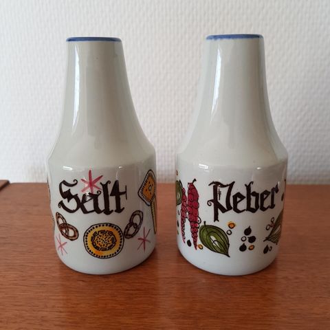 Rålekkert dansk retro salt og pepper sett