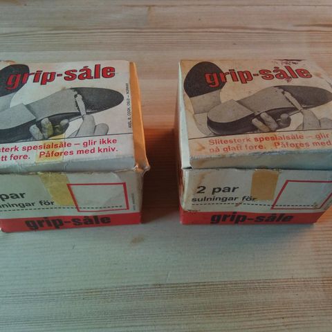 RETRO grip-såle, ubrukt i eske, fra skobutikk, 50 kr/stk