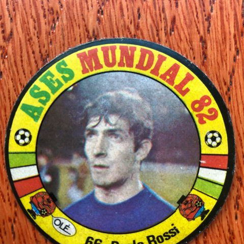 Paolo Rossi Italia Juventus fotballkort fra VM 82 Spania 1982