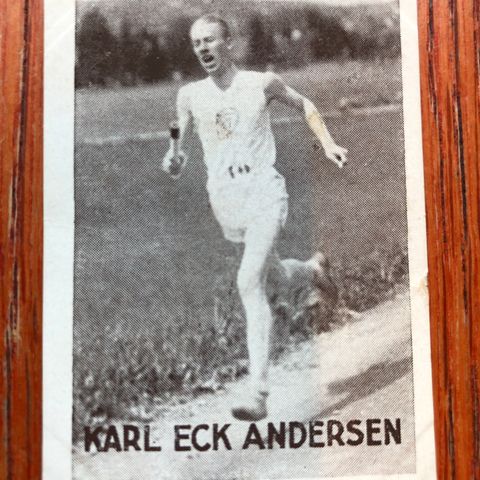 Karl Eck Andersen Frogn Friidrett sigarettkort 1930 Tiedemanns Tobak