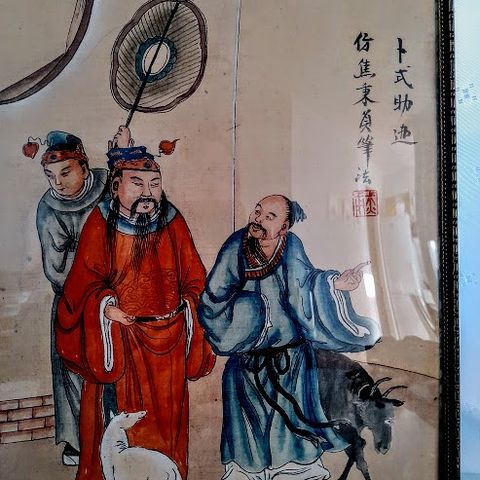 Sjelden eldre trykk av antik kinesisk paintig