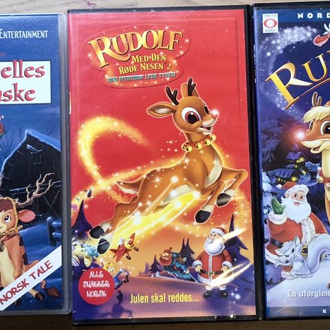 Rudolf samling & Annabelle Juleønsker VHS  🚨NY PRISER!