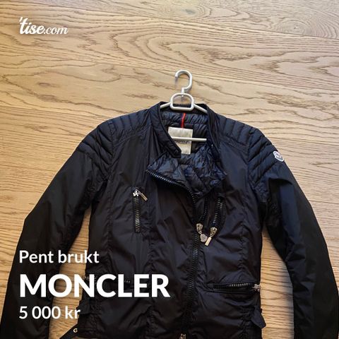 Moncler bikerjakke str 2