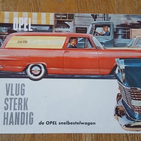 Brosjyre Opel Olympia Rekord Varebil 1961