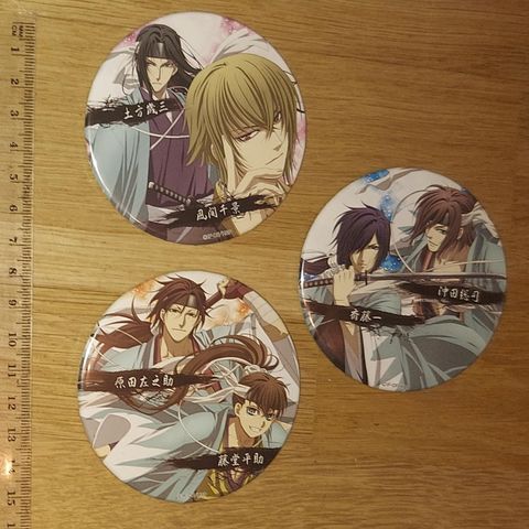 Hakuouki store anime pins selges samlet!