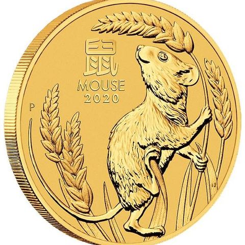 Lunar 3 Mouse 1/10 Oz Gold 2020 BU