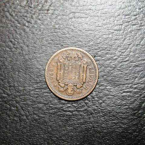 Spania  1 peseta  1944   kr 26,-