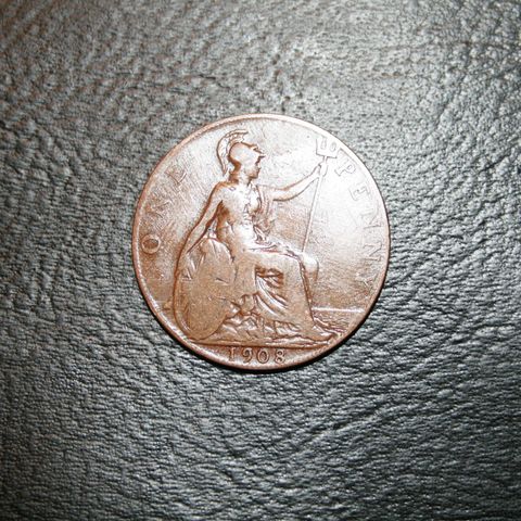 England   1 penny 1908    kr 60,-