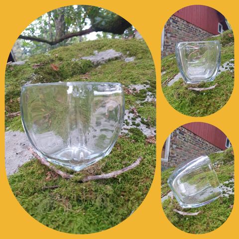 VINTAGE/RETRO "GLASS SKÅL/BLOMSTERPOTE "