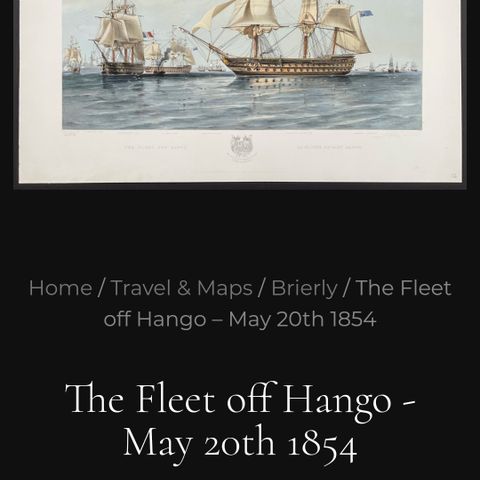 Bilde/Lithografi av The Fleet off Hango - May 20th 1854