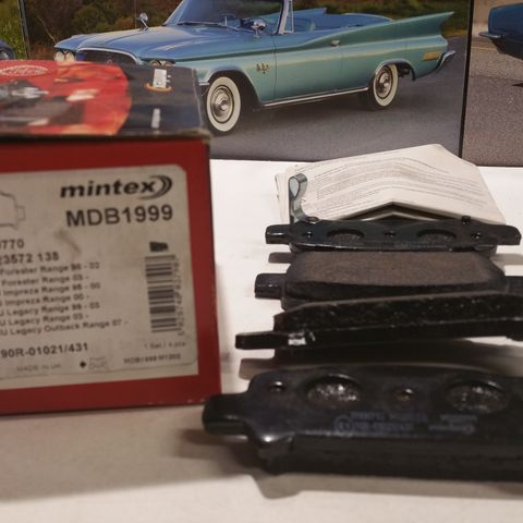 Subaru. Mintex MDB 1999 Brake Pad Set (Bak Axel)