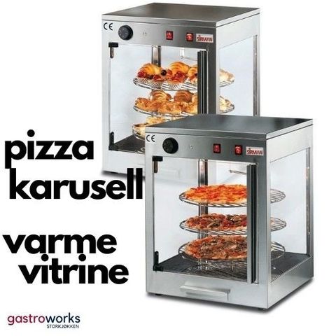 Pizza karusell - Pizzavarmer - Pizzadisk - Varme vitrine fra Gastroworks