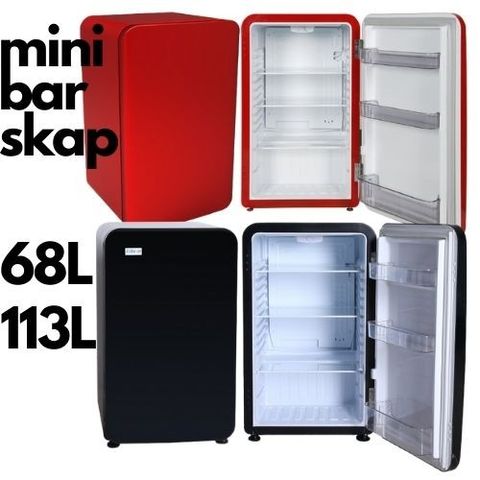 Mini Barskap / Kjøleskap - 68L eller 113L fra Gastroworks