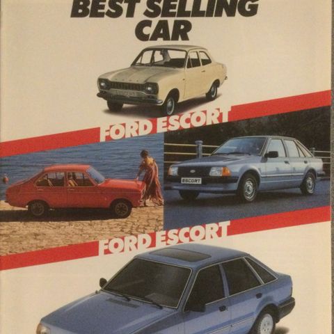 Ford Escort brosjyre fra 1986