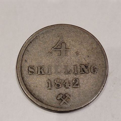 4 skilling 1842, Norge/ Sverige