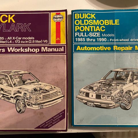 Reparasjonshåndbøker Buick/ Oldsmobile / Pontiac