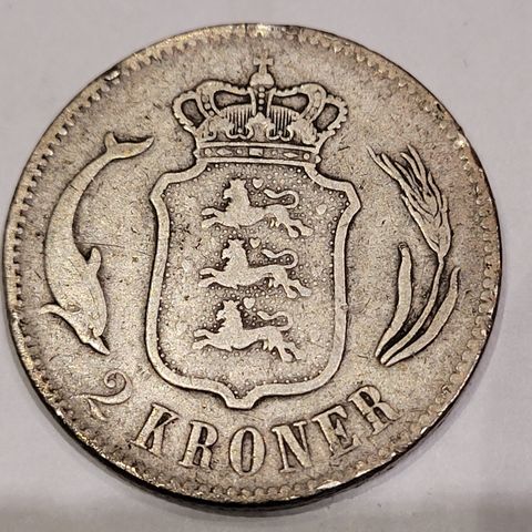2 krone Danmark 1875 , selges kr 180