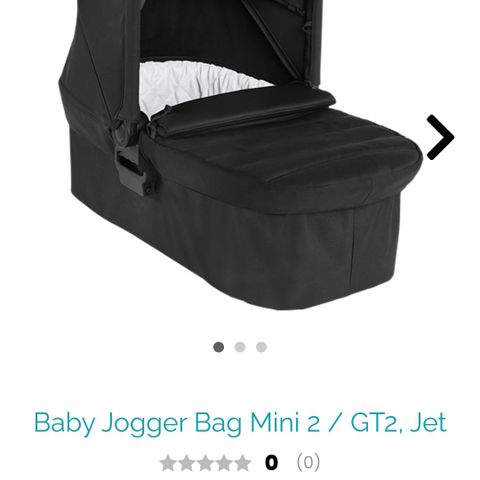 Bagdel til baby jogger, City mini gt, jet.