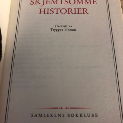 Honore de Belzac sin Skjemtsomme historier til salgs.