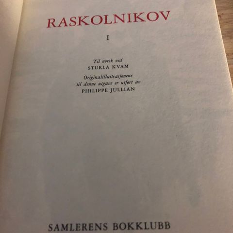 Raskolnikov av Fjodor Dostojevskij i to bind til salgs