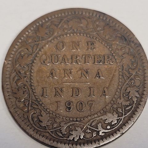 INDIA, One Quarter Anna 1907