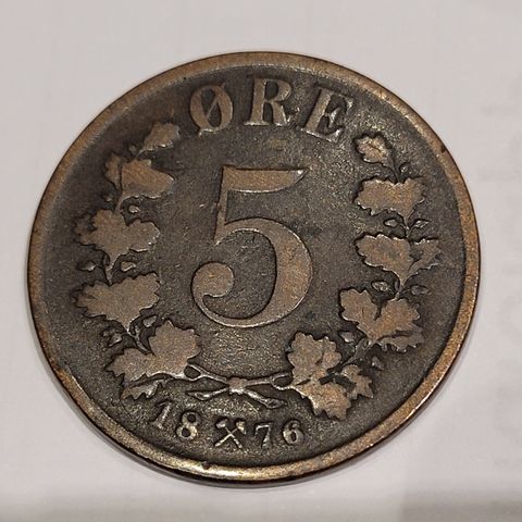 5 øre Norge,  1876