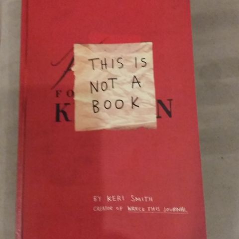 THIS IS NOT A BOOK. Gave? Ubrukt.