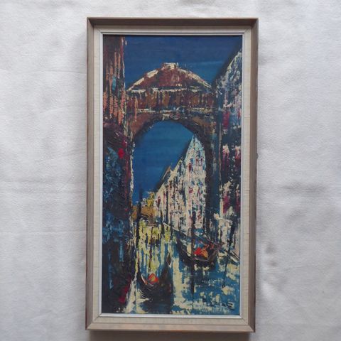 1971 - Maleri "Firenze" - 65,8 X 35,9 cm