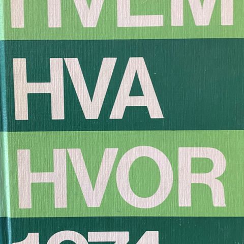 HVEM HVA HVOR 1974