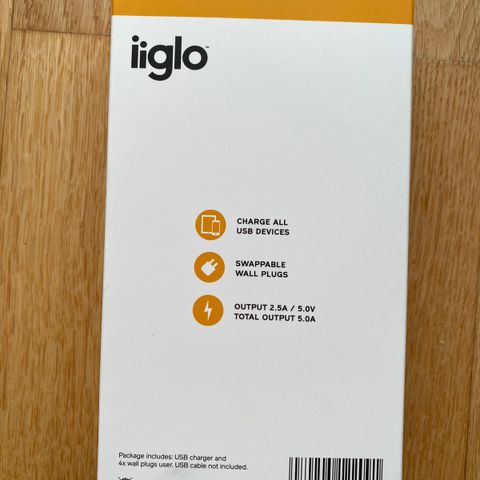 Reiselader Iiglo travel charger - utbyttbare kontakter!