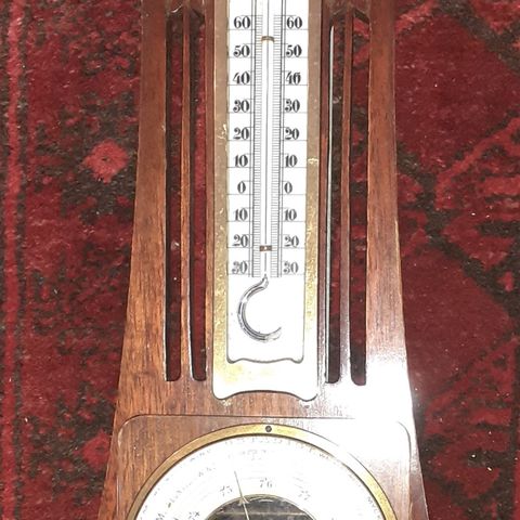 Dekorativt art deco barometer - trolig fra 1920-30 tall