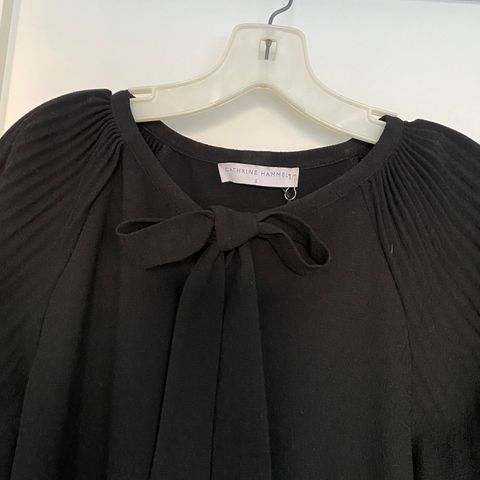 Sort Cathrine Hammel Tie Blouse/topp, UBRUKT, str S