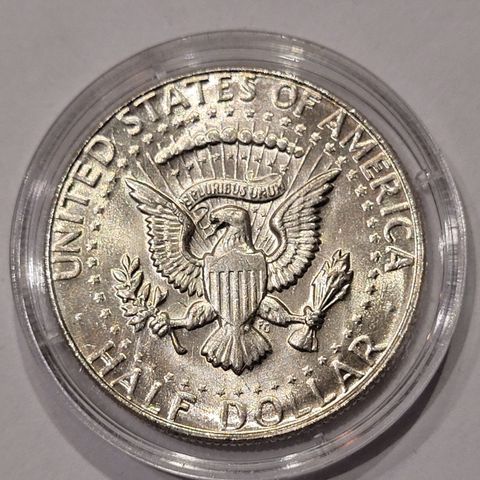 Half US Dollar 1969- D.   LIBERTY.  Veldig fin kvalitet