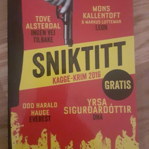 SNIKTITT - Kagge-Krim 2016. FINN UT HVA DU VIL LESTE SOM NESTE BOK!