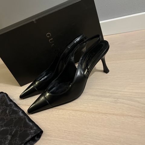 Gucci slingback pumps, str 36,5, helt nye!