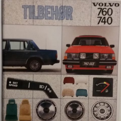 VOLVO 740 TILBEHØR -brosjyre. (NORSK)