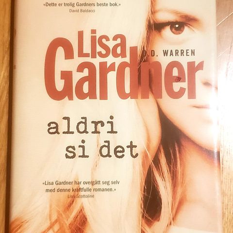 Aldri si det av Lisa Gardner, Innbundet